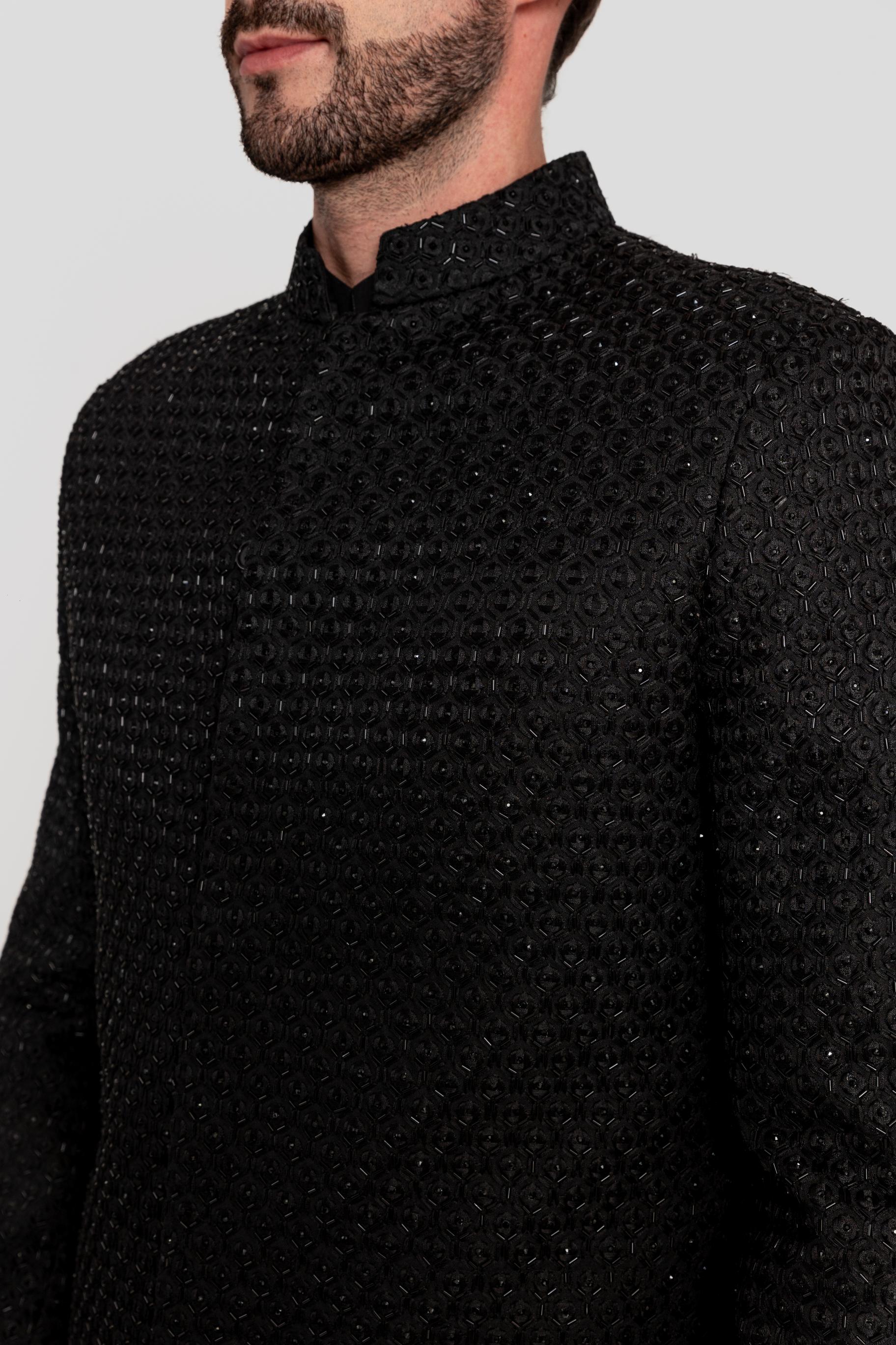 Crimson Weave Bandhgala