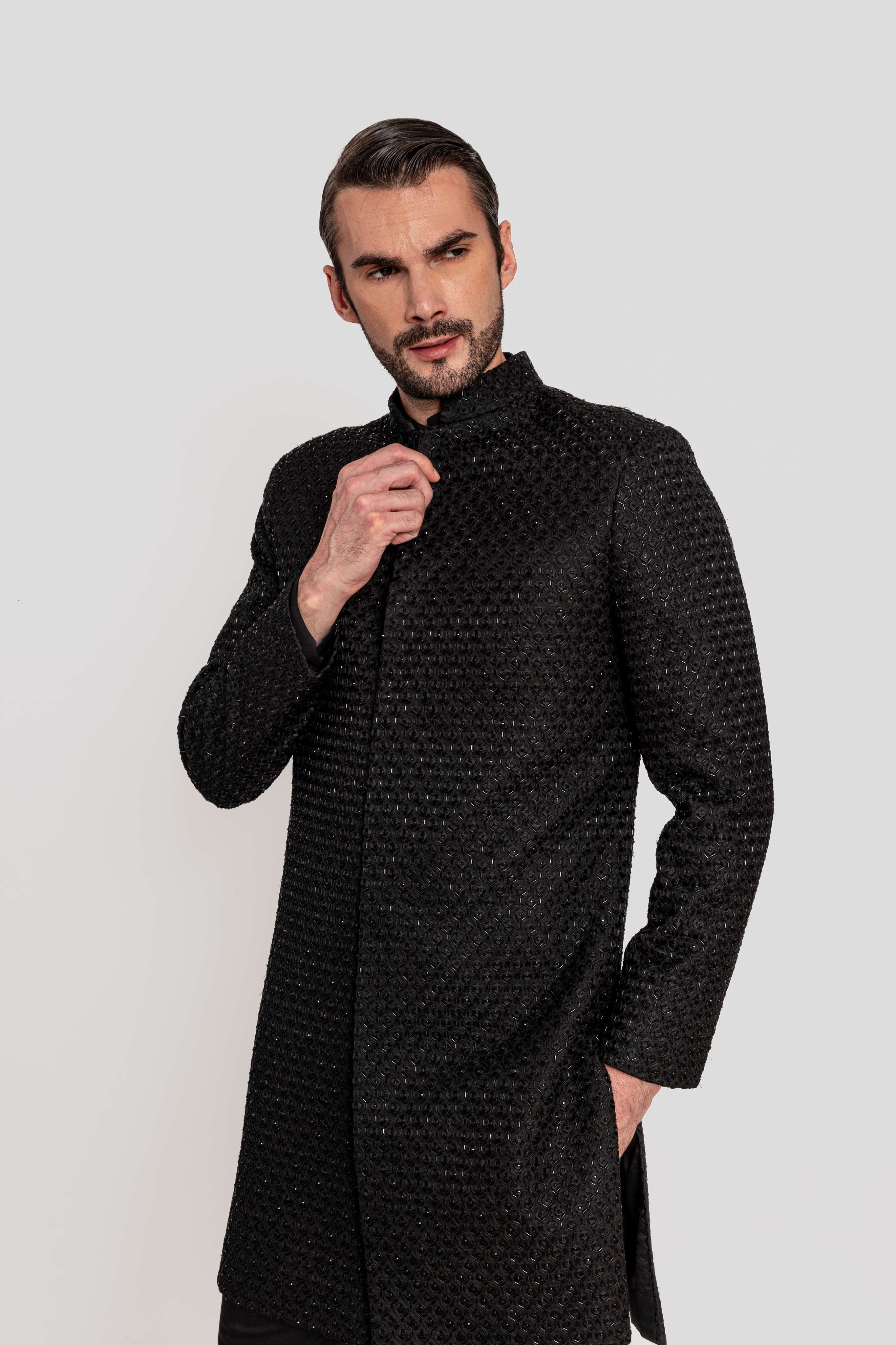Black Regal Charm Indo-Western
